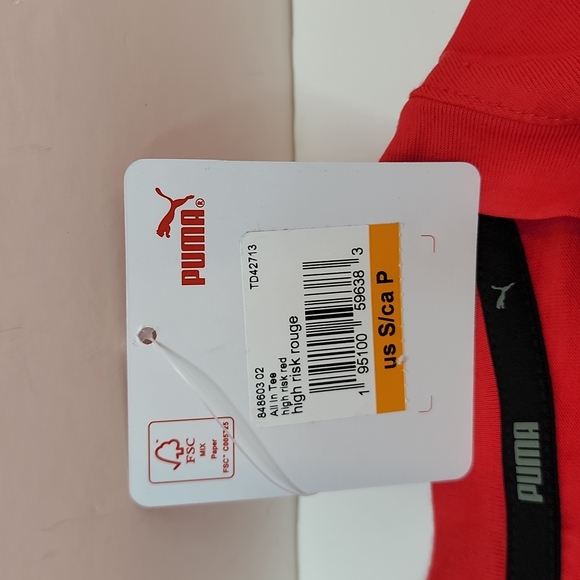 PUMA T-SHIRT "HIGH RISK ROUGE" COLOR - Picture 8 of 11